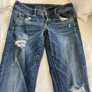 American Eagle Kick Boot Distressed Jeans